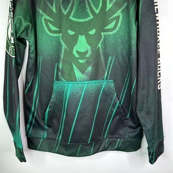 NBA Milwaukee Bucks Fear The Deer Hooded Sweatshirt Size XL Youth - Picture 3 of 10